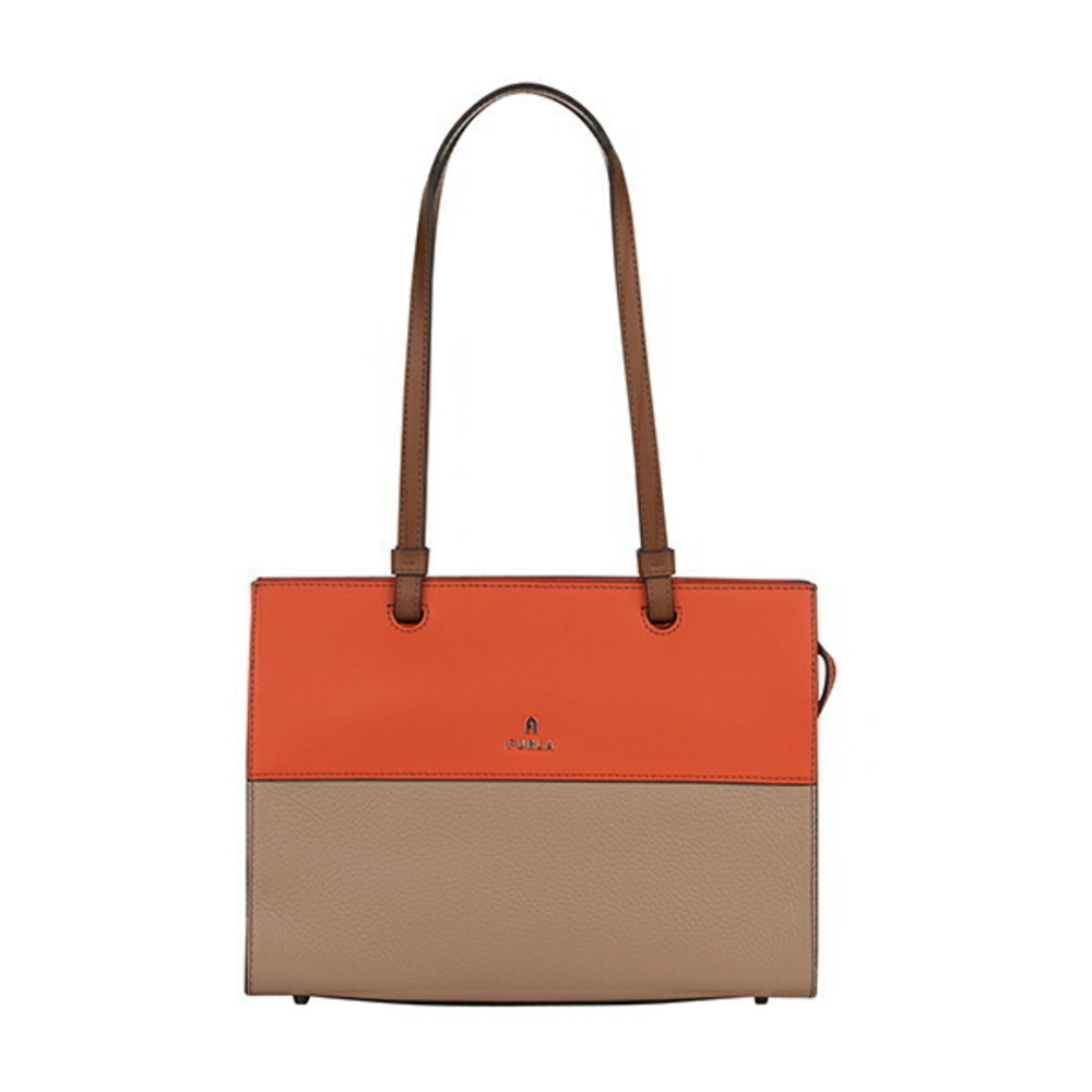 Furla Varsity Tote Bag Red Greige